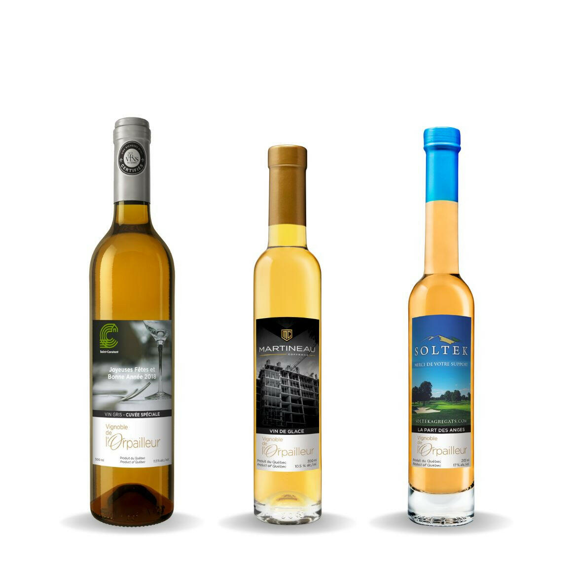 Bouteilles personnalisées.
