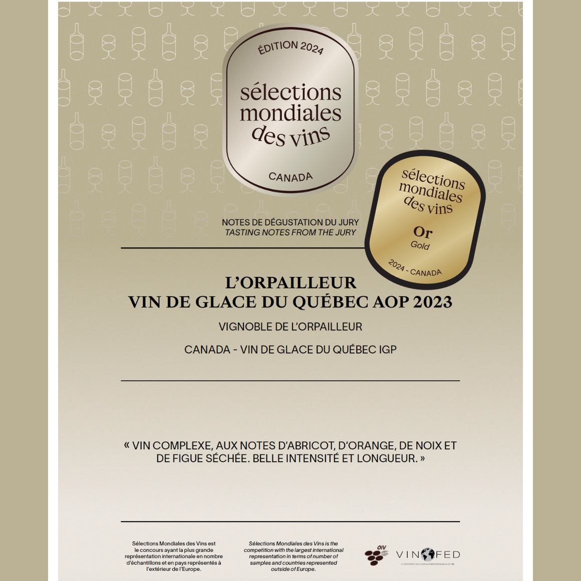 l'Orpailleur Vin de Glace.